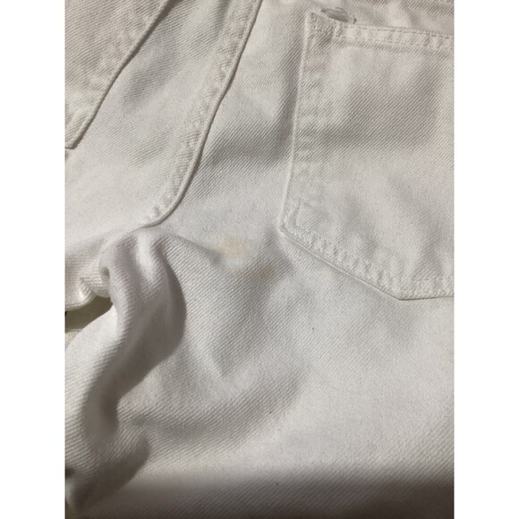 Sold Reformation Jeans Fawcett Jean White High Rise Straight Leg Raw Hem Flawed - Picture 7 of 11